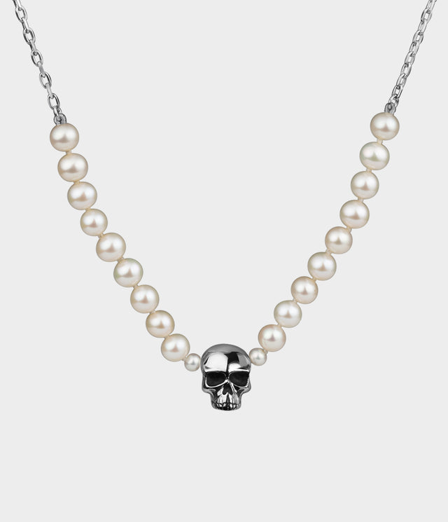 Skull & Pearl Necktie by Stephen Einhorn